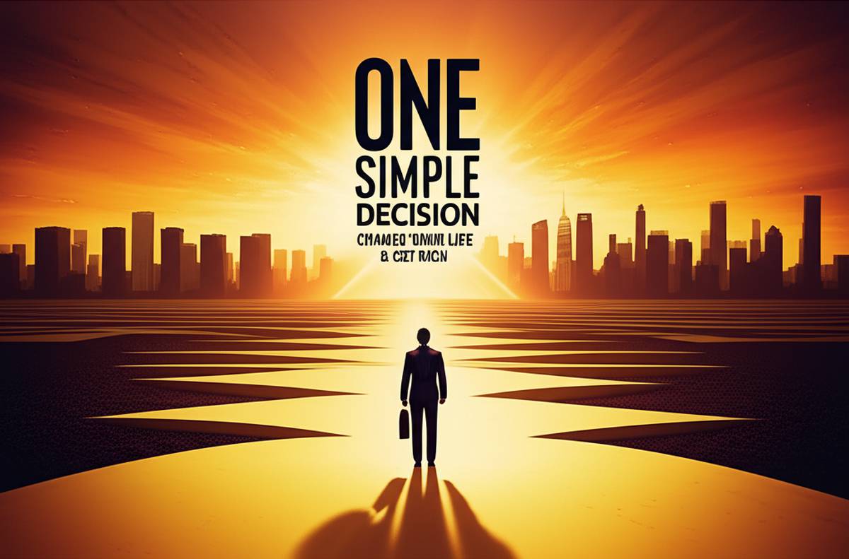 One Simple Decision Book Cover: Golden path to wealth, change your life!