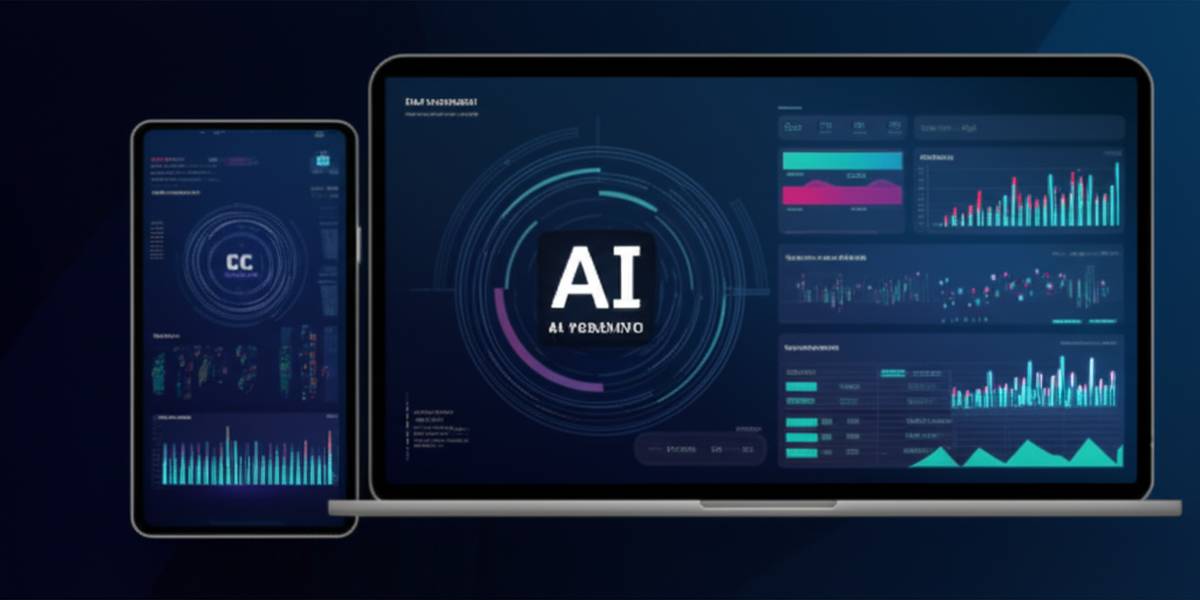 AI powered SEO analysis dashboard showing keyword rankings and website performance metrics.