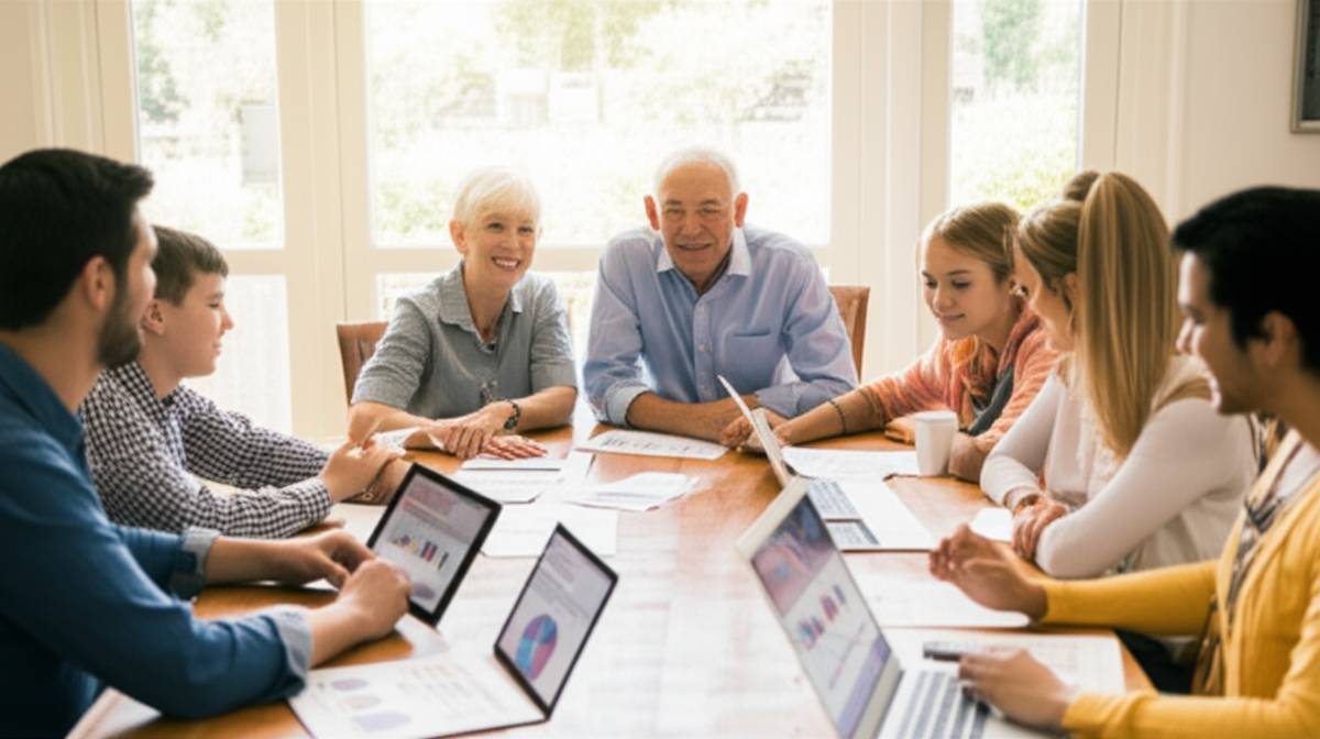 Intergenerational wealth transfer planning in a family setting