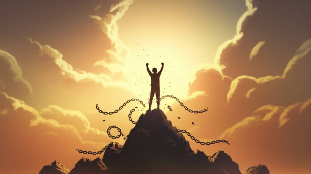 Breaking Chains: Unlock Potential, Achieve Goals - Digital Art