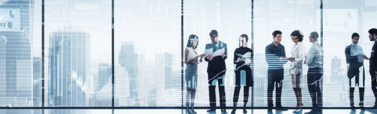 Diverse investors analyzing financial charts for stocks, bonds, real estate & crypto.
