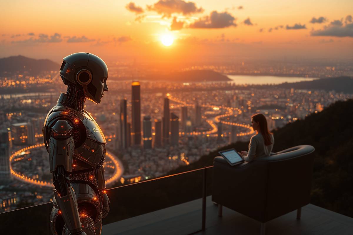 AI agents manage financial streams for modern family wealth, a prosperity concept by billionmode.