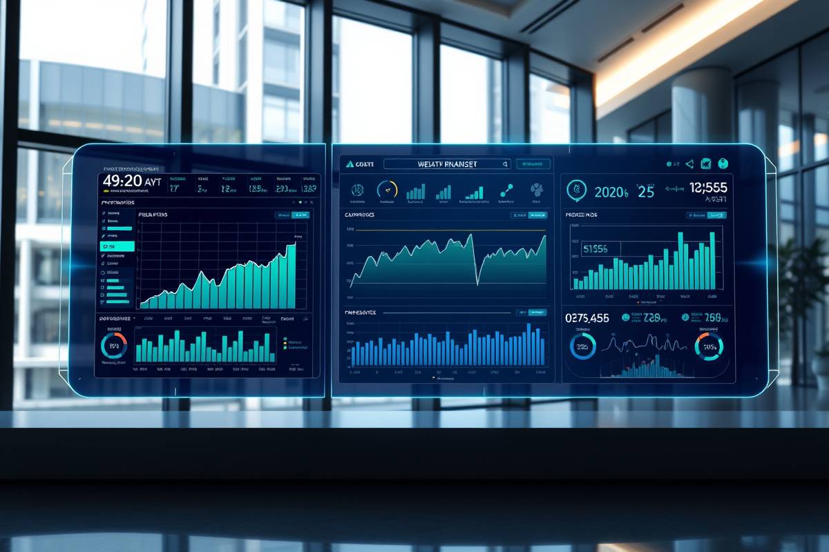 Futuristic billionmode agentic AI wealth building automation dashboard for 2026 financial freedom