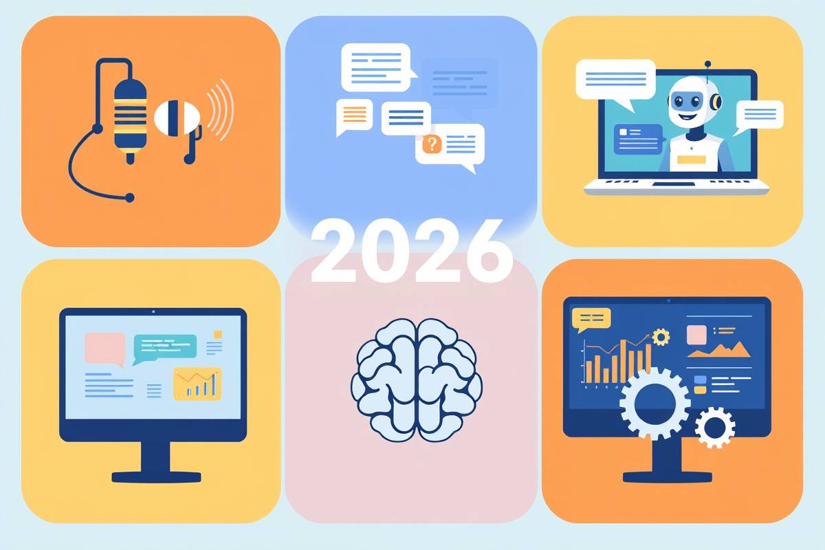 Top 5 no-code AI side hustle concepts for 2026, visualized by billionmode.