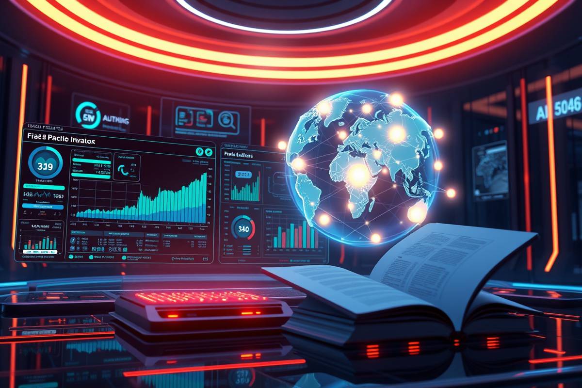 Futuristic AI wealth tools and global networks by billionmode for impactful automation